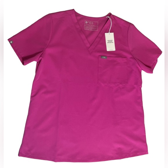 💗💜FIGS Catarina™ One-Pocket Scrub Top Electric Orchid Large NWT - Picture 6 of 13